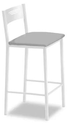 Image de ASTIMESA - Tabouret de cuisine avec assise et dossier rembourrés - Structure en plastique