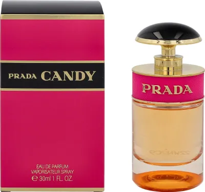 Produktbild von Prada Candy, Frauen, 30 ml, Nicht nachfüllbare Flasche, Spray, ALCOHOL DENAT, FRAGRANCE, WATER, BUTYL METHOXYDIBENZOYLMETHANE, BENZOPHENONE,3, LINALOOL,...