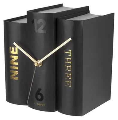 Image de Karlsson - Livre de l'horloge de bureau - Noir