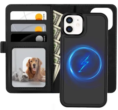Image de Étui de protection magnétique pour iPhone 11 avec emplacements pour cartes