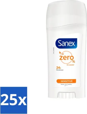 Image de Déodorant stick Sanex Dermo Sensitive 65 ml - Pack avantage - 25 pièces