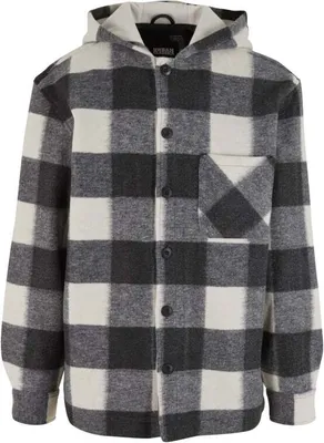 Produktbild von Urban Classics Übergangsjacke Herren Big Check Jacket With Hood schwarz/altweiß M