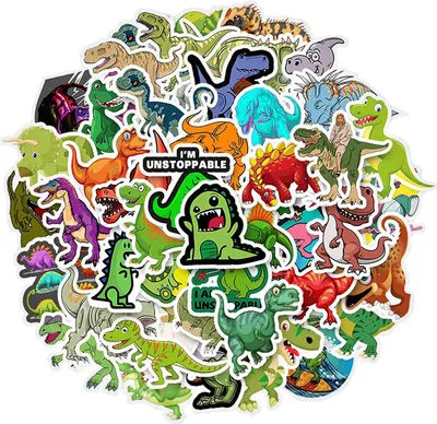 Immagine prodotto di 50 adesivi e decalcomanie - Dinosauri
