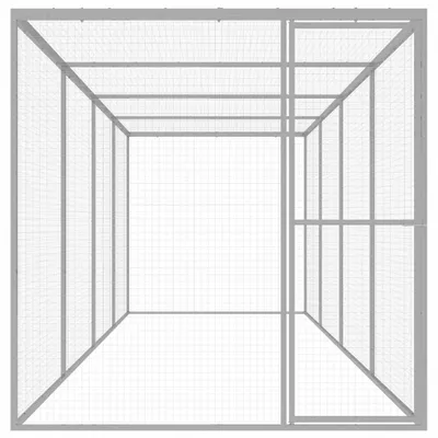 Image de vidaXL Cage pour chats 6x1,5x1,5 m Acier galvanisé
