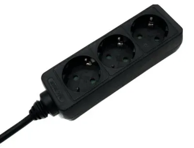 Produktbild von Verlängerungskabel, Hama R9223804, 3 Steckdosen, 3 m, Schwarz