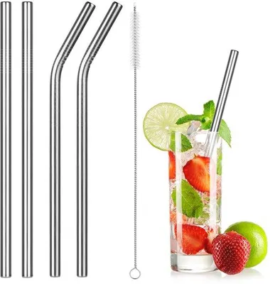 Immagine prodotto di Set di quattro bastoncini metallici per mescolare, adatti a diverse bevande e cocktail