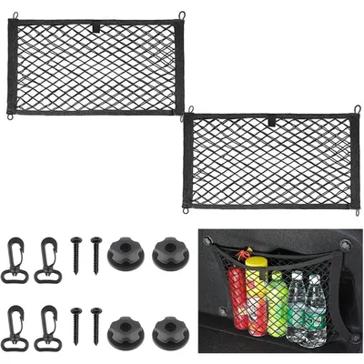 Obrázek produktu pro Síťka na zavazadla, rozměry 40 x 25 cm, 2 kusy, černá, polyester