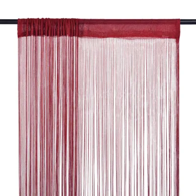 Produktbild von Möbel Fadenvorhänge 2 Stk. 140 x 250 cm Burgunderrot - Gardinen & Vorhänge 132409