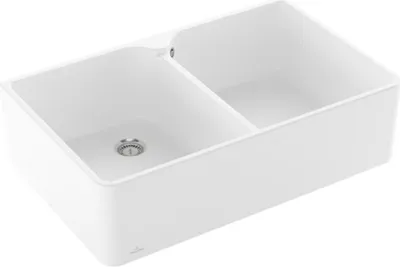Produktbild von Villeroy & Boch VB Spülstein 80 X Spülstein Doppelbecken 638001 795x500mm StoneWhite CeramicPlus