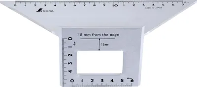 Produktbild von Shinwa 12568 3-D-Anschlag-Gehrungswinkel 45°/90° by FAMEX (62114) Anschlagwinkel Winkelmesser - aus Aluminium