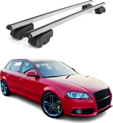 Image de Barres de toit transversales pour Audi A3 8PA Sportback 2005-2013 Aluminium Gris