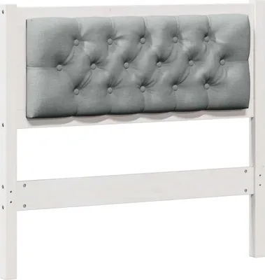 Produktbild von vidaXL Kopfteil Sonstiges Weiß und Hellgrau 90 cm Massivholz Kiefer