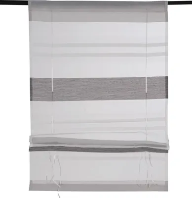 Produktbild von Raffrollo - 60 x 130 cm - Stahlgrau - Weiß