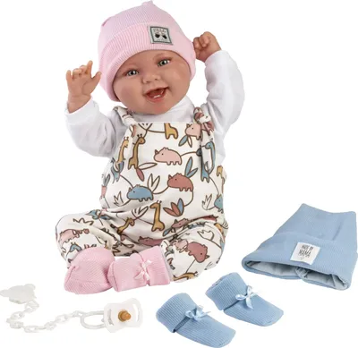 Immagine prodotto di RAPPA Llorens 84481 NEW BORN 2 in 1 bambola realistica con suoni e corpo in tessuto 44 cm