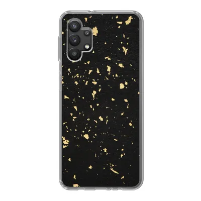Produktbild von MuchoWow® Handyhülle Schutzhülle Hülle für Samsung Galaxy A32 5G Goldene Flocken auf schwarzem Hintergrund Silikon Softcase Handy Hülle - Softcase