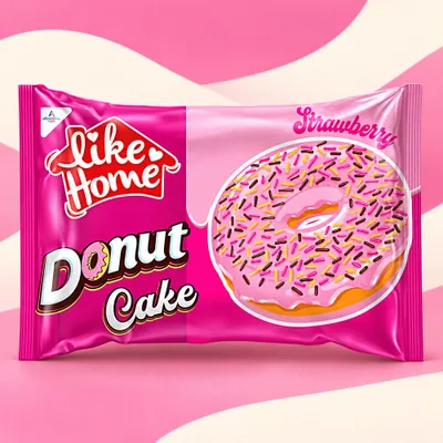 Produktbild von Like Home Donut Cake Strawberry 40g