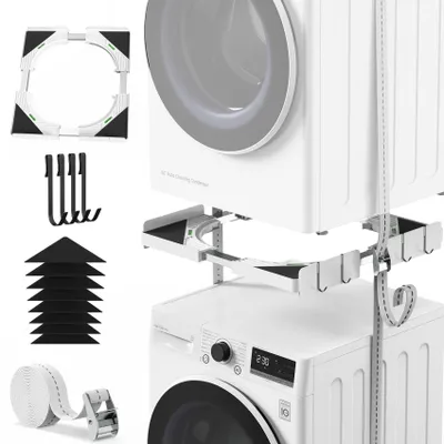 Stapelset für Waschmaschine & Trockner, 45-68 cm, weiß