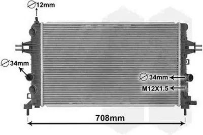 Produktbild von Van Wezel Wasserkühler für Opel Astra H + GTC Caravan Zafira B 1,6 1,8