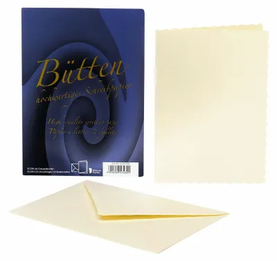 Obrázok produktu pre Dvojité karty A6/ BU C6 položený papier, PG 10 slonová kosť