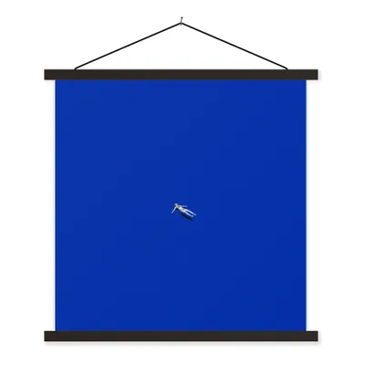 Produktbild von MuchoWow® Textilposter Vintage - Blau - Frau 40x40 cm mit schwarzem Rahmen - Fotos