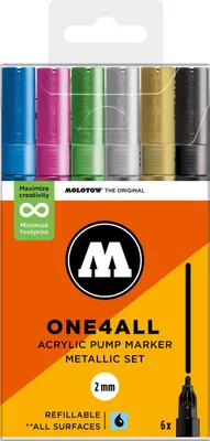 Image de MOLOTOW MO200822 MOLOTOW One4All Acrylstifte farbsortiert 2,0 mm, 6 St.