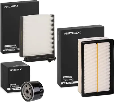 Produktbild von RIDEX Filterset Inspektionspaket Filtersatz für RENAULT Clio III Schrägheck (BR0/1, CR0/1) MODUS / GRAND MODUS (F/JP0) CLIO Grandtour (KR0/1)