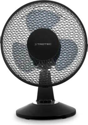 Produktbild von TROTEC Tischventilator TVE 11 | Automatische 80°-Oszillation mit Abschaltfunktion | Tisch Ventilator mit 2 Geschwindigskeitsstufen | Leistungsaufnahme 25W | geringes Betriebsgeräusch | schwarz | Durchmesser 23 cm