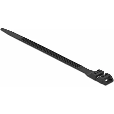 Produktbild von DeLOCK Kabelbinder - Schwarz - 10 / Tasche Paket - Kabelbinder - 190 mm Länge - Nylon 66