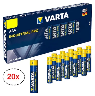 Obrázok produktu pre 20x VARTA Industrial PRO Micro AAA LR03 LR 03 1,5V alkalická batéria