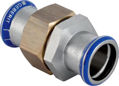 Produktbild von Geberit GE Mapress, Edelstahl, Verschraubung, UeWM aus Messing, d28mm, 1 Stk.