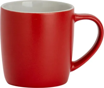 Produktbild von Argon Ta Kaffeetasse in mattem Farbton – 350 ml – Rot – Robuste Teetasse aus Steingut, spülmaschinen- und mikrowellengeeignet