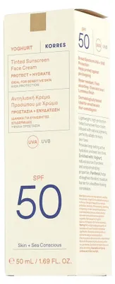 Obrázok produktu pre Korres Sun Care Jogurtový tónovací krém na tvár SPF 50 (50 ml)