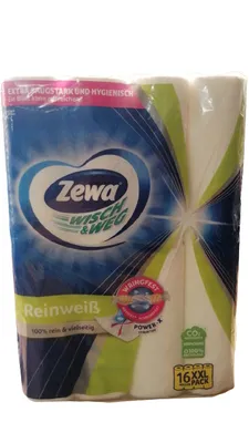 Immagine prodotto di Zewa 43227 Küchenrollen WISCH&WEG Reinweiss 2-lagig, 16 Rollen