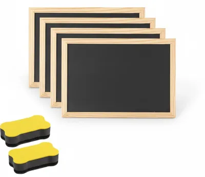 Obrázek produktu pro InAndOutdoorMatch – Křídová tabule – Sada 4 kusů – 30 x 20 cm, Obrázek vytvořený pomocí AI