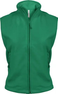 Produktbild von Kariban Damen Fleece Jacke Weste Micro Fleece-Weste Bodywarmer Fleece, Größe:3XL, Farbe:Kelly Green