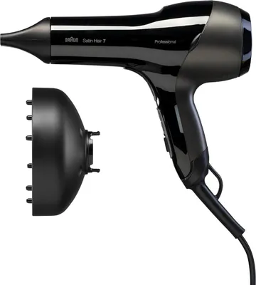 Produktbild von Braun Satin Hair 7 SensoDryer Haartrockner, professioneller Föhn mit Thermosensor, IonTec und Diffusor, HD785, schwarz