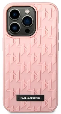 Zdjęcie produktu dla Etui Karla Lagerfelda KLHCP14LRUPKLPP do iPhone'a 14 Pro 6.1", Twardy Różowy Różowy Monogram 3D