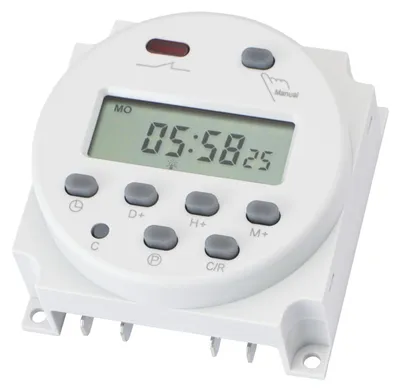 Immagine prodotto di Timer programmabile settimanalmente, AC230V, relè di tempo digitale con display LCD, intervallo di programmazione da 1 minuto a 168 ore
