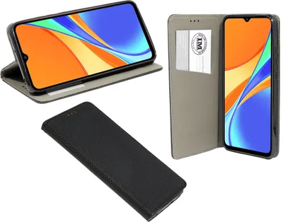 Image de Livre Etui "Smart" pour XIAOMI REDMI 10A 4G Housse pour téléphone portable Portefeuille Housse de protection avec fonction support, porte-carte Noir