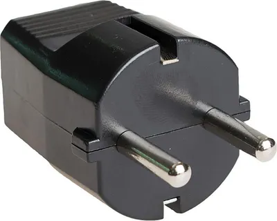Produktbild von Schuko-Stecker 16A 250V T/tl 4,8mm Schwarz. Solera 6428n. - Solera