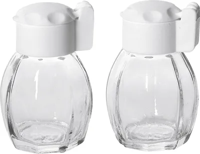 Image de Metaltex Salière & Poivrière avec fermeture à déclic verre 7cm 2 pièces (1 set)