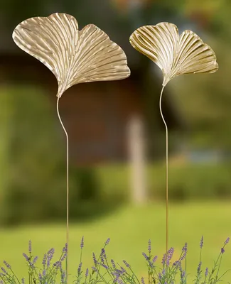 Produktbild von Gilde Metall Gartenstecker "Ginkgo" VE 4 67661