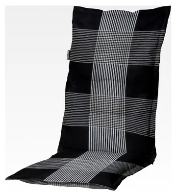 Produktbild von 8 cm Hochlehner Auflage C 184 grau schwarz kariert