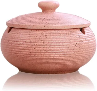Obrázok produktu pre Keramické popolníky s vekom, odolné voči vetru, rozmer 11,5x11,5x9 cm, vhodné na vnútorné aj vonkajšie použitie