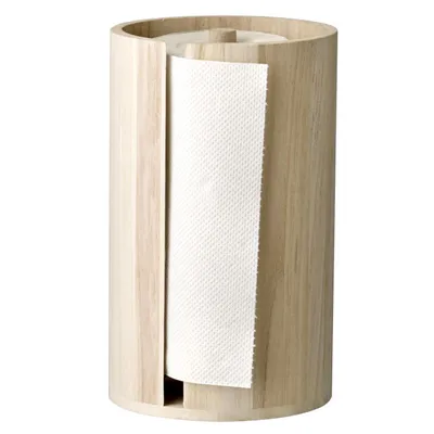Produktbild von Bloomingville Küchenrollenständer Paulowina, Natur, Maße D14,5xH25,5 cm