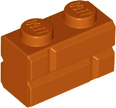 Image de 100 pièces LEGO, pièce c. 98283 en orange foncé