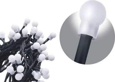 Obrázok produktu pre CHERRY LED vianočná reťaz, 48 m, 480 LED diód, studená biela, časovač