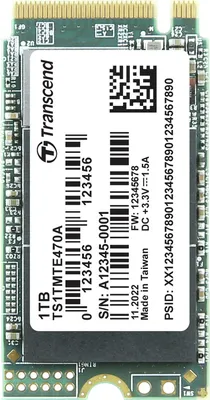 Image de Transcend MTE470A M.2 1 TB PCI Express 3.0 NVMe 3D NAND (TS1TMTE470A)