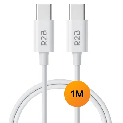 Productafbeelding van R2B USB-C naar USB-C Oplaadkabel 1 Meter – Geschikt voor Snelladen