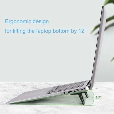 Immagine prodotto di Supporto ergonomico per laptop - Supporto pieghevole per notebook - Supporto portatile per laptop - Rialzo per laptop